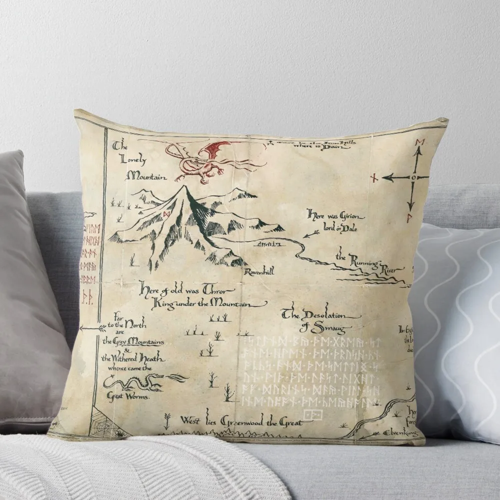 

Map of Middle Earth Throw Pillow autumn decoration Custom Cushion Photo Pillowcases Cushion Covers Sofa Sofa Pillow Cover