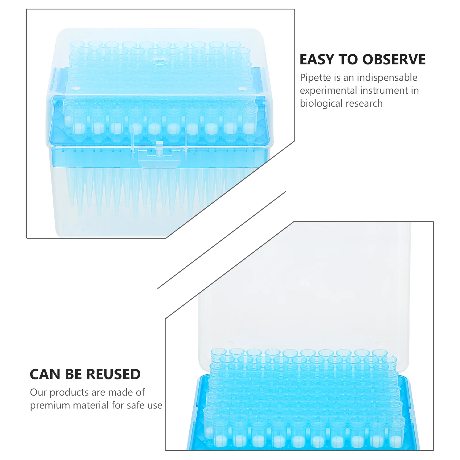 

96pcs Filter 10Ul Disposable Plastic Lengthened Transparent For Laboratory Analysis Liquid Transfer With Filter Laboratory