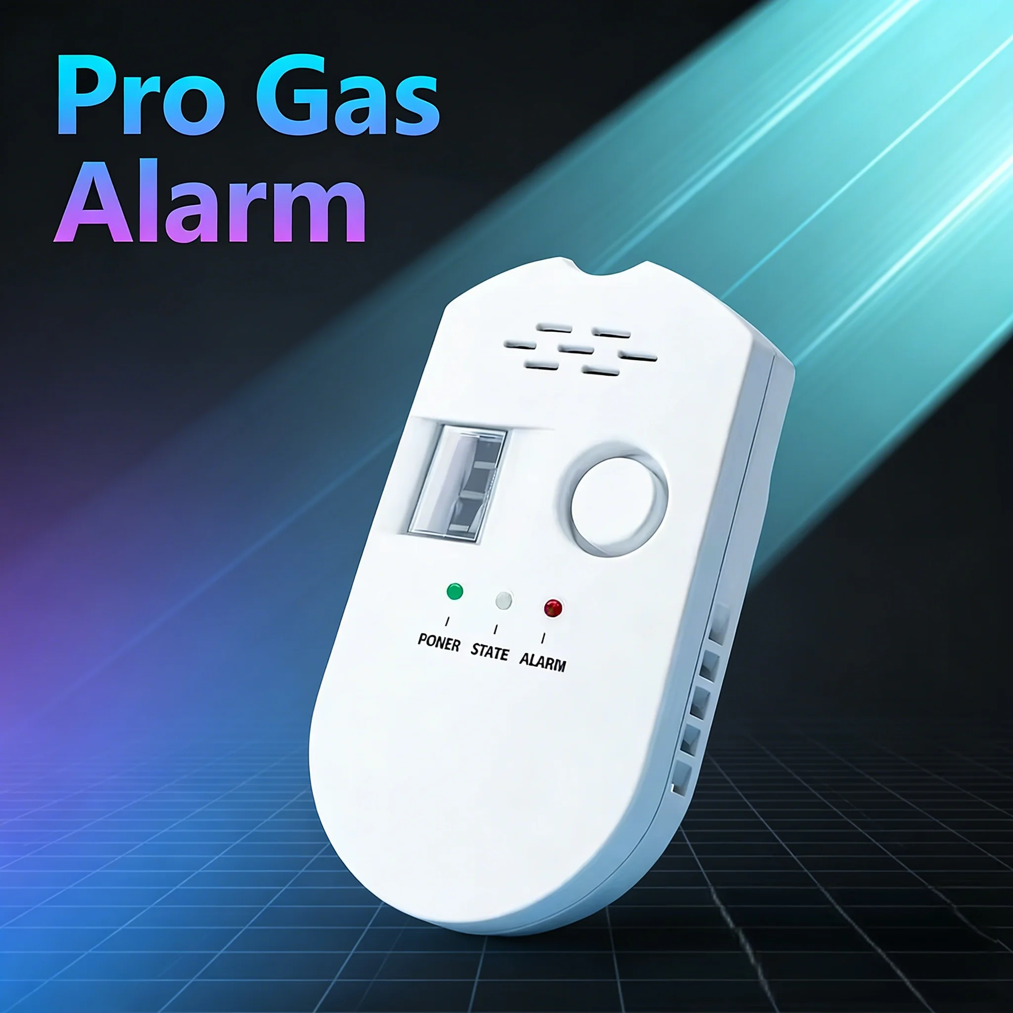 High-Sensitivity Plug-in Gas Detector, 85dB Digital Display, 3-Min Warm-Up for EU/US Gas Safety