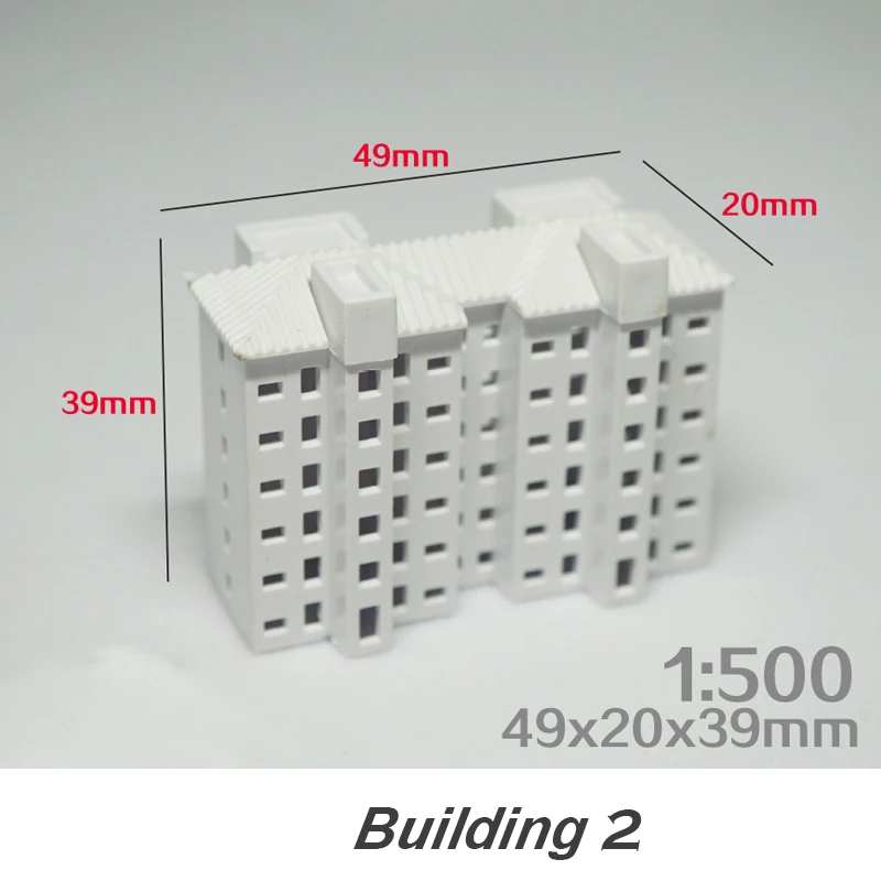 3Pcs Miniature Building House Model Scale 1:500 Assembly Architecture Materials Diorama Kits