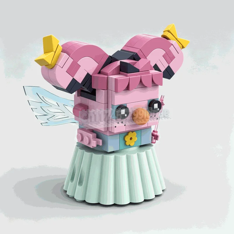 NEW 3128PCS Cute Fluffy Cartoon Character Pack MOC Model DIY Assembled Building Bricks Multi Creature Figure Diorama Decor Gift