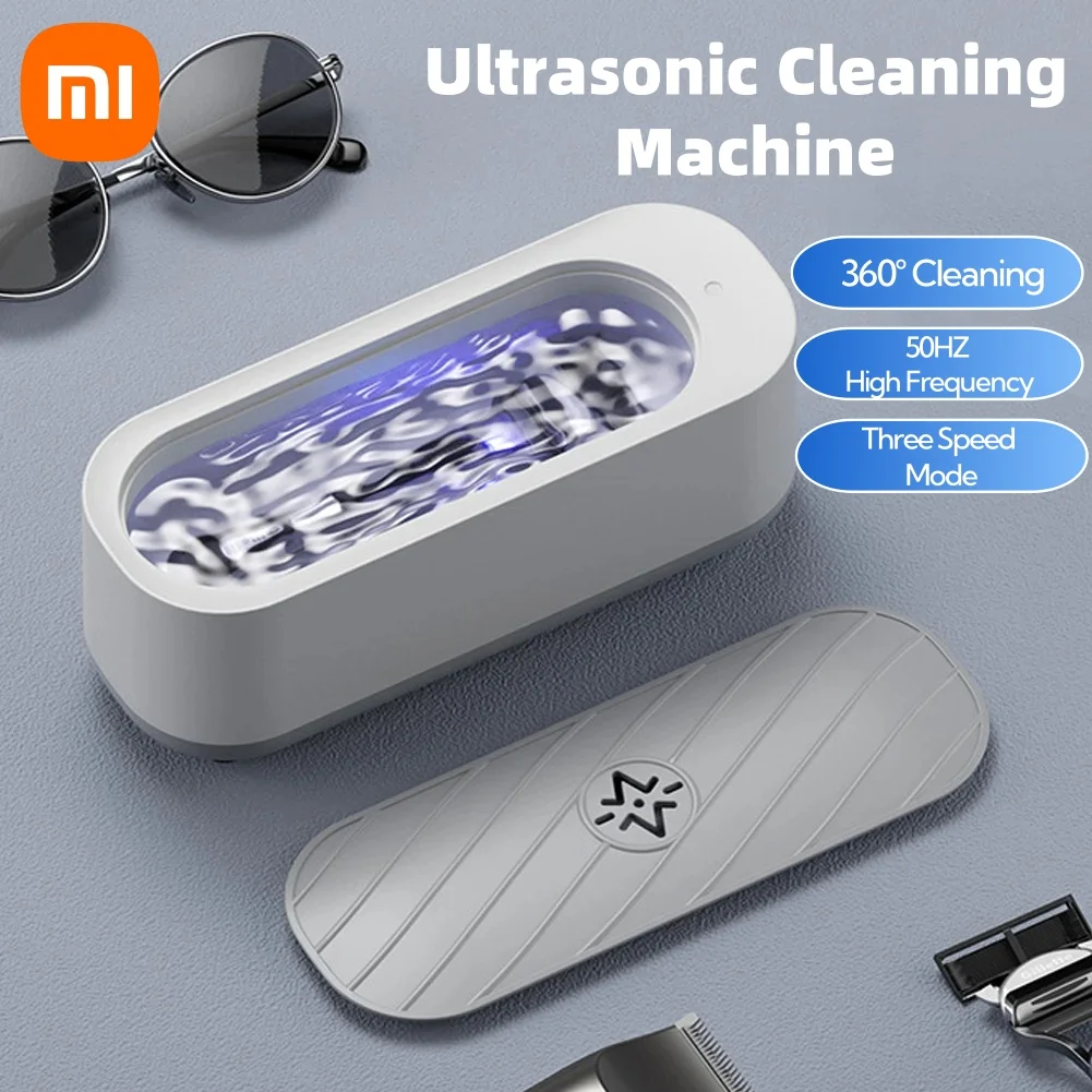 Xiaomi Ultrasonic Cleaning Machine 50KHZ Vibration Deep Clean Watch Ring Dentures Cleaner Portable Washing Machine Jewelry 