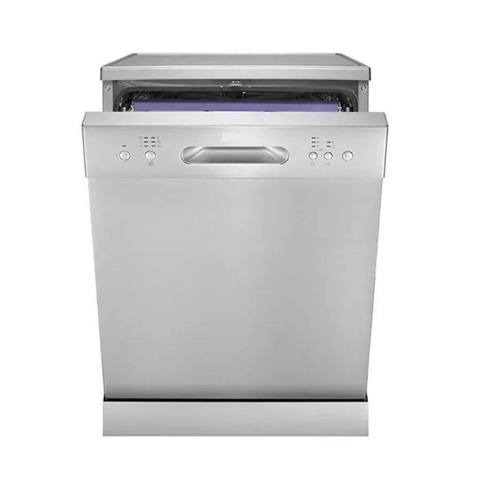 Whisper-Quiet 60cm Silver Smart Control Dishwasher with 12 Place Settings and Hygiene Protection