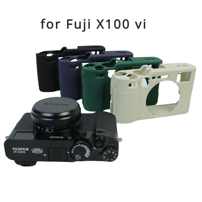 Silicone Case for Fuji X100 vi 6th Camera Bag Generation Silicone Protective Case Shell Handle Thickened