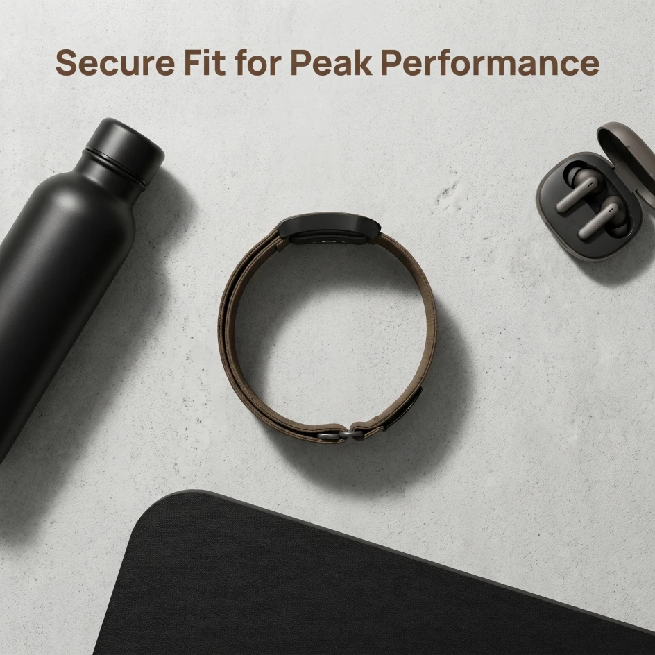 Armband + Adapterrahmen für Amazfit Helio, verstellbares, atmungsaktives Nylon-Sportband für Fitness-Tracker, Schlaufen-Ersatz-Bizepsband – Detail 2