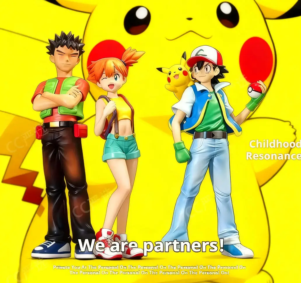 

18cm Ash Ketchum Anime Figure Pvc Gk Statue Model Collectible Doll For Room Desk Decoration Action Figure Toy With Brock Misty