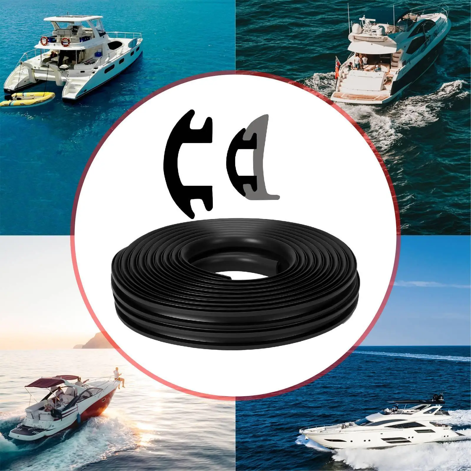 Boatdoor Door Anti Collision Strip Simple Installation 5 Meters Long Parts Protector Accessories
