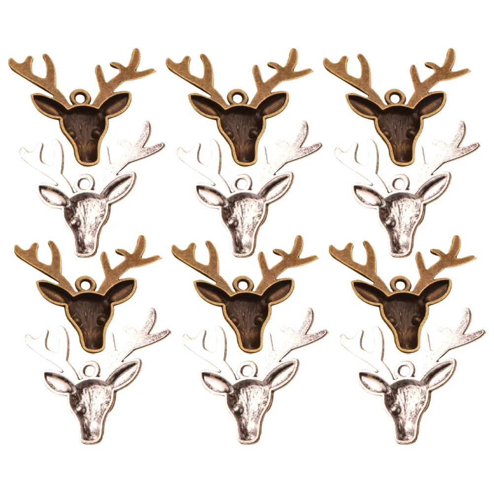 

20 Pcs Deer Alloy Pendant Shape Charm DIY Charms Accessories for Animal Necklace Jewelry Making Pendants Lovely