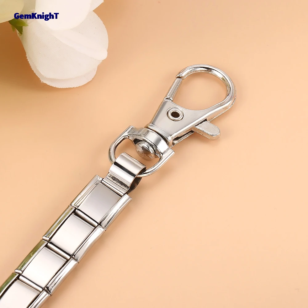 GemKinght Einfacher zarter Schlüsselanhänger, bunt, abnehmbarer italienischer Charm, 9 mm, Verbindungsherstellung, DIY, Damen, Herren, Geschenke, Schmuckzubehör – Detail 10