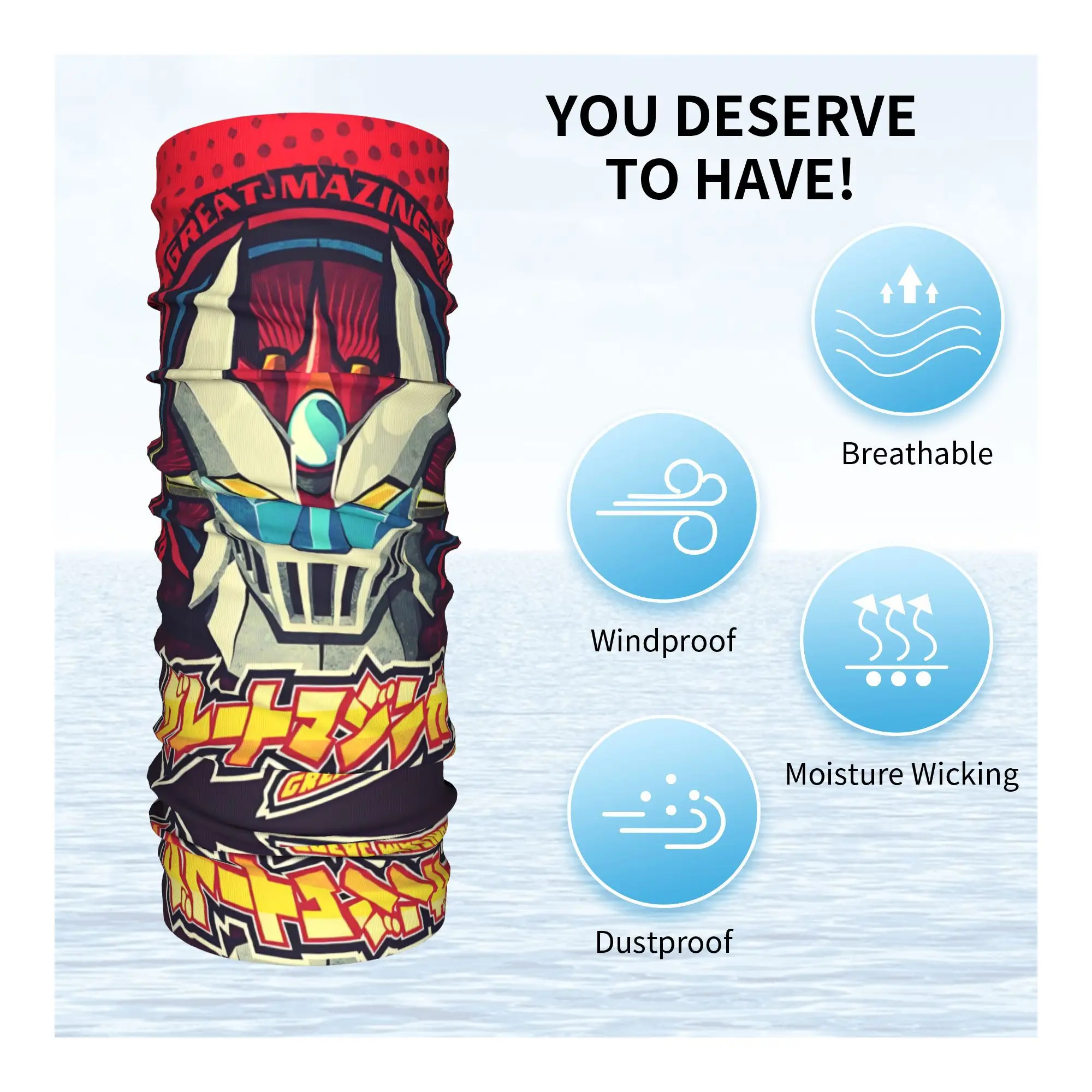 مخصص UFO روبوت G-Grendizeres أنيمي باندانا الرقبة الجراب للمشي الدراجات النساء الرجال التفاف وشاح بالاكلافا أكثر دفئا