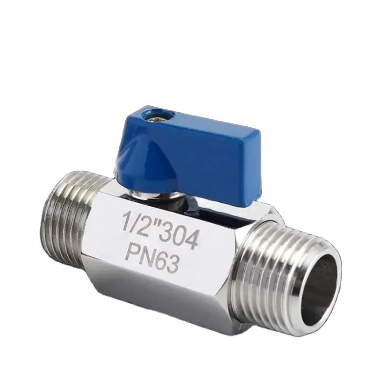 304 Stainless Steel Mini Ball Valve - Flow, Water, Oil, Gas Regulation and Control Switch
