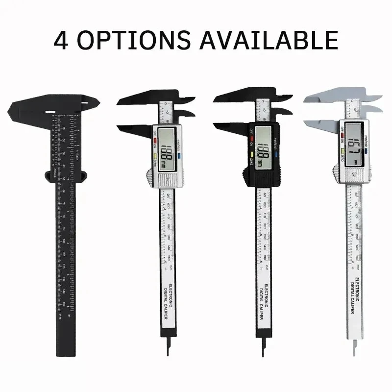 

1PC Plastic Vernier Caliper Digital Display Caliper Mini Text Play Caliper Student Vernier Ruler 0 to 150mm Measuring Tool