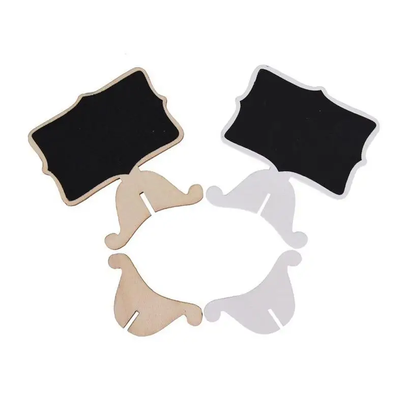 Tabletop Chalkboard Signs 10pcs Message Board Signs With Stand Wooden Restaurant Food Display For Parties Decorations Weddings