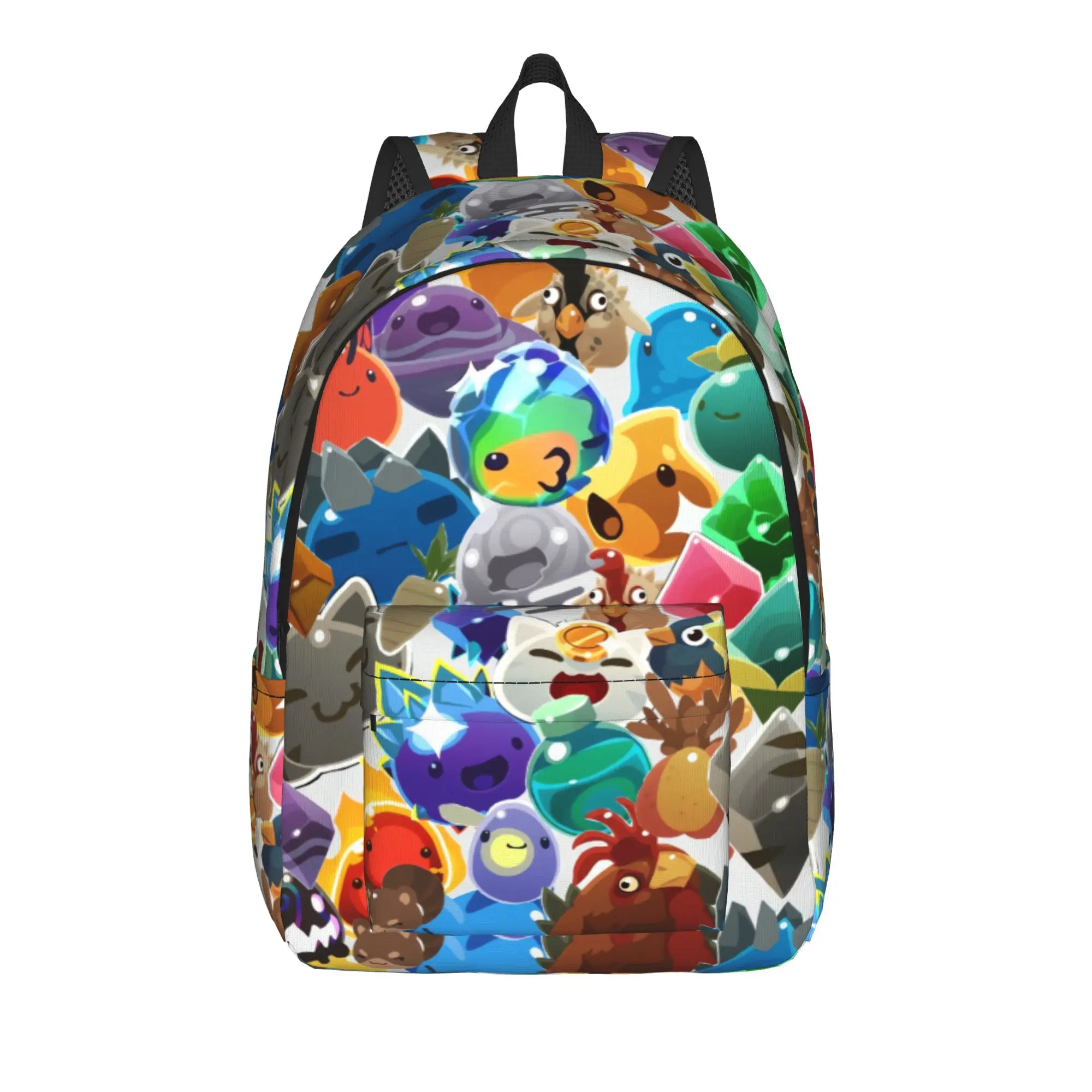 Dense Rainbow Slime Rancher Backpack  Outdoor Backpacks Male High Quality Lightweight High School Bags Fashion Rucksack