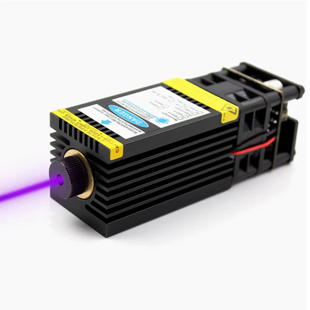 Fokus yang dapat disesuaikan 405nm 1W modul laser titik biru ungu DC12V