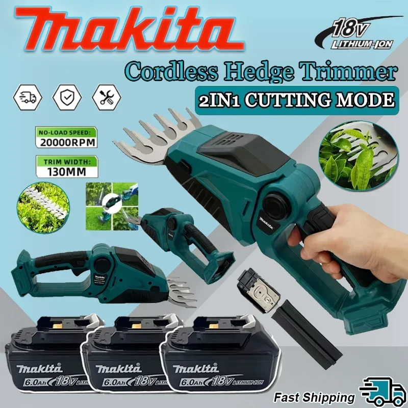 

Аккумуляторный мини-триммер Makita 2-в-1 для травы и живой изгороди, ручные ножницы для кустарников, 18В, для сада
