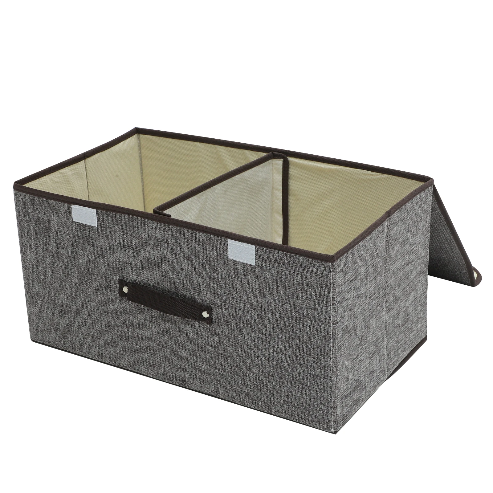 

Foldable Storage Grey 50x30x25cm Linen Cotton Toy Clothes Organizer Wardrobe Clothes Organizing Box Container Bins Cases