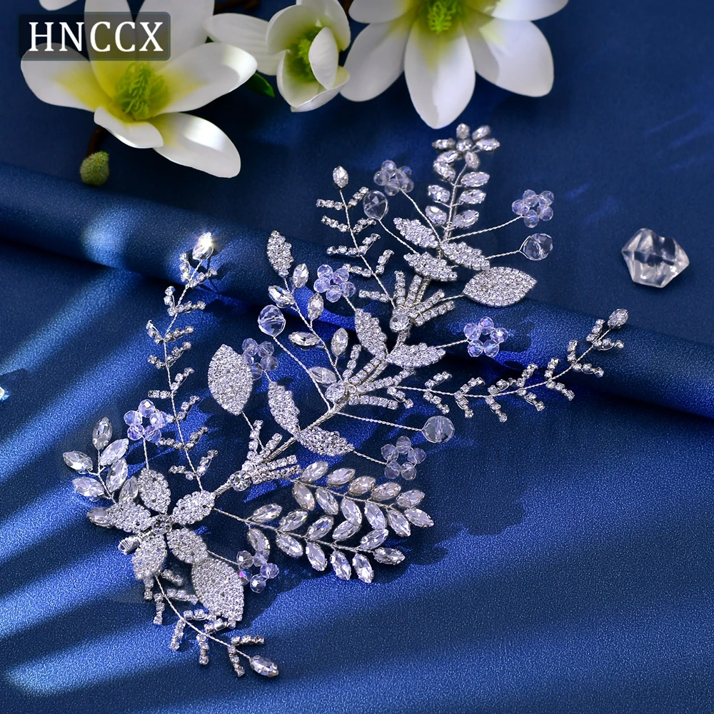 YouLaPan Flowers Leaves Shaped Hairpiece Rhinestone Crystal Headband Exquisite Bridal Headwear Party Prom Hair Accessories HP491
