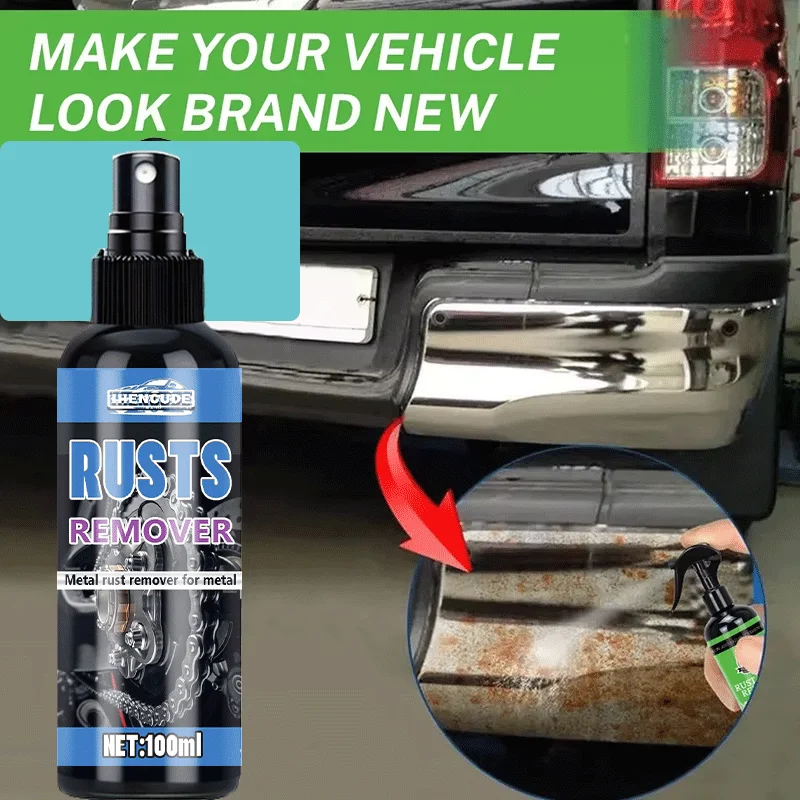 Multi-Purpose Rust Remover Spray | Strong Elimination of Rust & Iron Buildup, Ideal for Chrome Paint & Automotive Maintenance