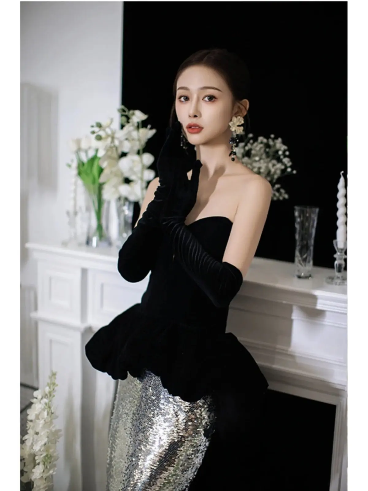 

Ele Bla Evening Gown for Piano Performances Art Exams Host Music Students Formal Ball Birthday Year Conference