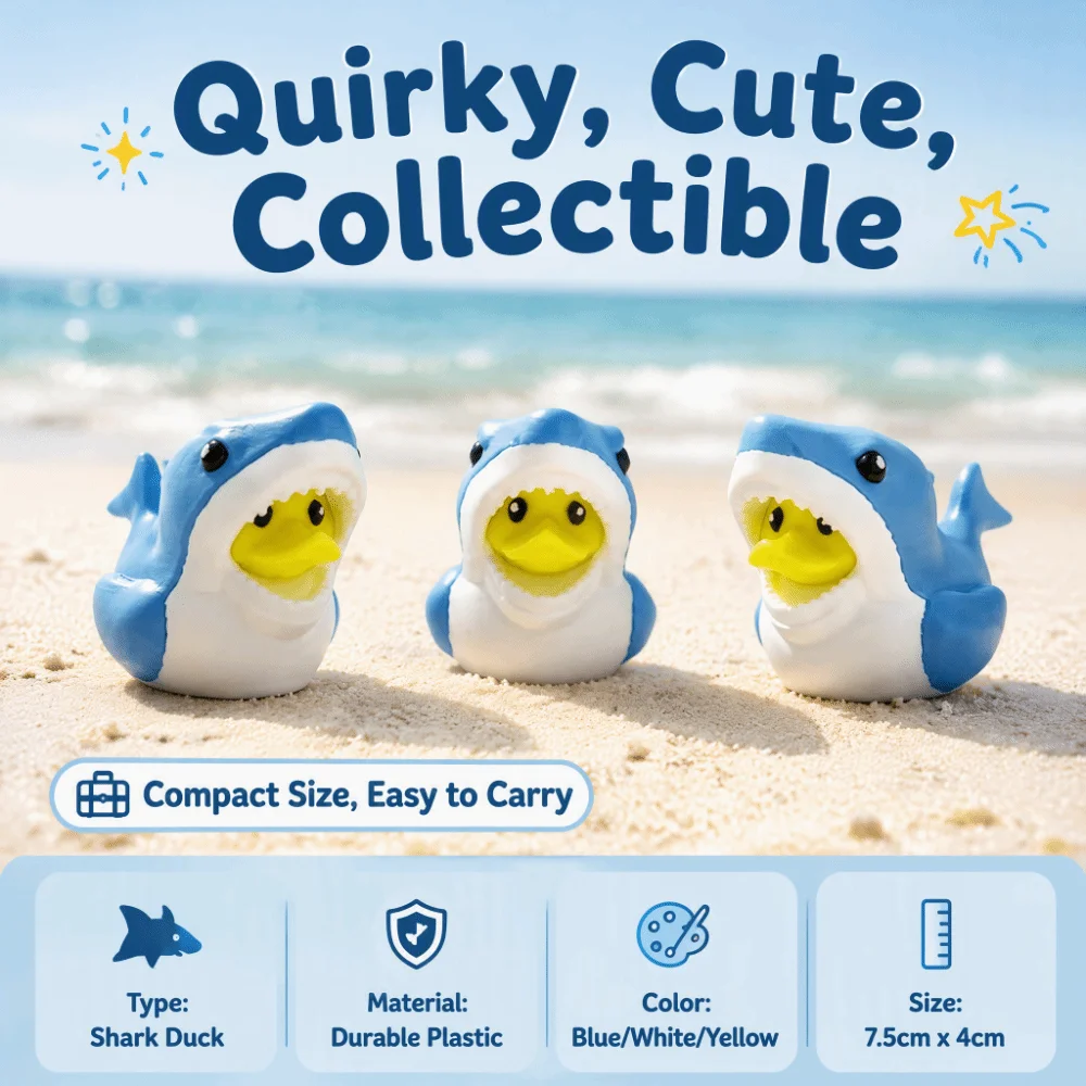 Floating Floating Duck Toy Yellow Duck Design Cute Shaped Water Play Toy Shark Design Bath Time Fun Bath Toy Shower Play
