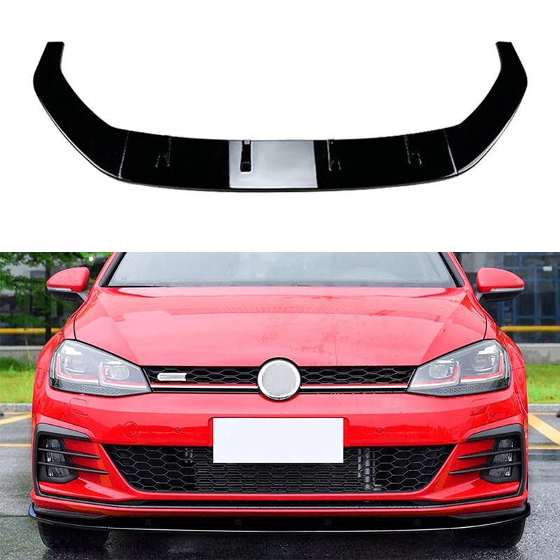 

Front Bumper Lip Spoiler Diffuser Splitters Body Kit Aprons Cover Guard Trim For Volkswagen Golf 7.5 MK7.5 GTI R Rline 2017-2019