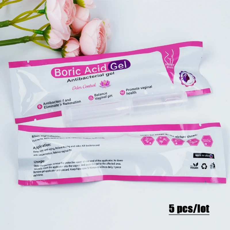 

5Pcs/lot Yoni Vaginal Firming Gel natural Herbal Women Gynecological Boric Acid Gel Women Care pH Balance Boric Acid Gel