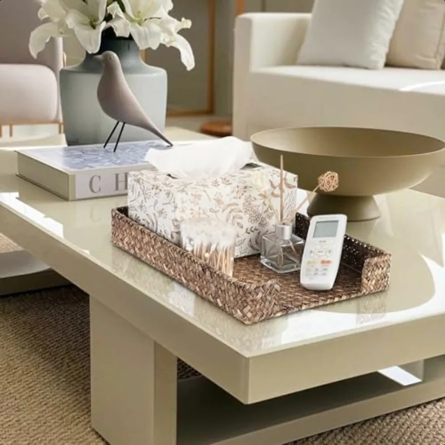 KY متعددة الأغراض A4 ملف صينية الأعشاب البحرية الطبيعية مكتب صينية المنظم المنسوجة حجم الرسالة مكتب وثائق صواني مجلة تخزين الملفات