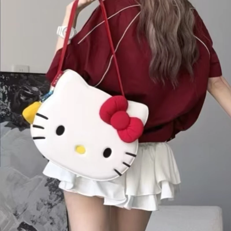 Anime Hello Kitty Kawaii Schoudertas Sanrio Opslag Reizen Messenger Bag Dagelijks woon-werkverkeer Hoge capaciteit Meisjes Verjaardagscadeau