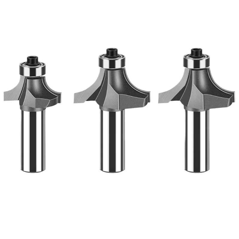 Carbide Round Over Router Bit 12mm Shank Corner Rounding Edge Forming Cutter for Woodworking Trimming Carving Tools
