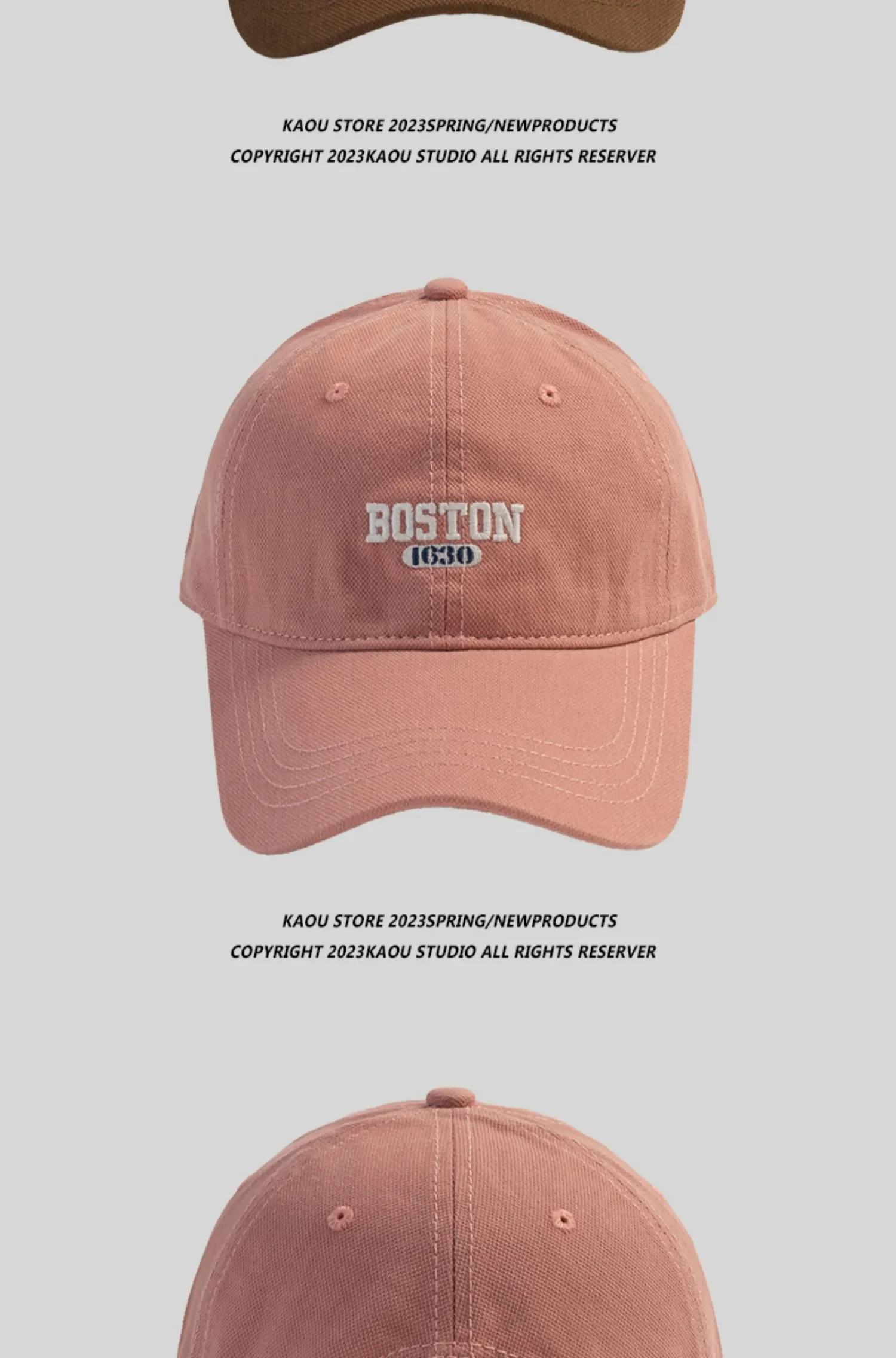 BOSTON 1630 Große Größe 62cm Ins Bestickte Schirmmütze Koreanischer Stil Vielseitige Gebogene Krempe Trendige Herren Frühling Herbst Baseballkappe – Detail 12