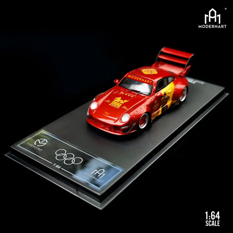 Mini TimeMicro 1/64 RWB993 China Yanlongyu simulation model display collection Animation alloy car