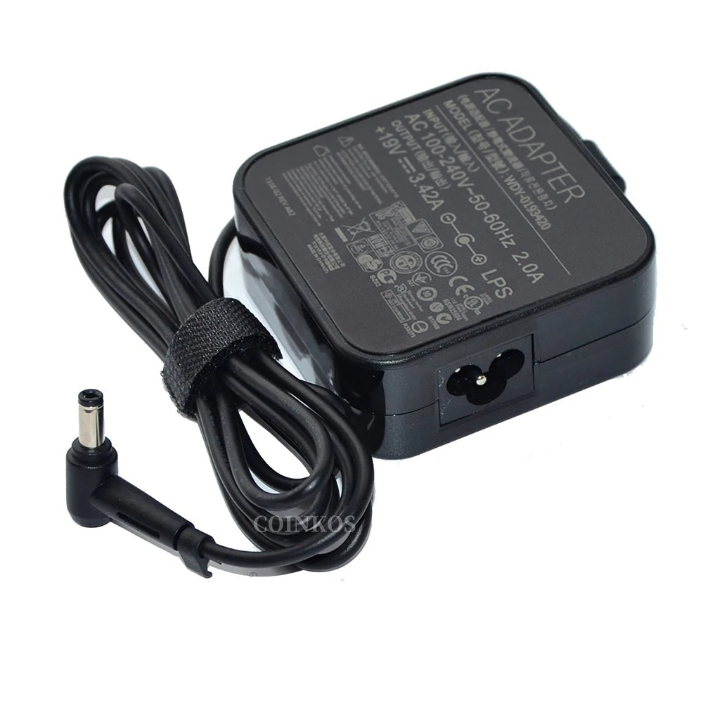 COINKOS Laptop AC Charger 65W 19V 3.42A 5.5x2.5mm Power Adapter For ASUS PA-1650-78 ADP-65GD B E550LD EB1501 Battery Supply