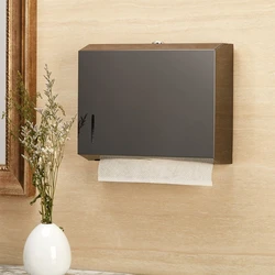 Golden Public Toilet Tissue Box Holder Rectangular Tissue Case Paper Dispenser Stainless Steel Wall-mounted Without Punching