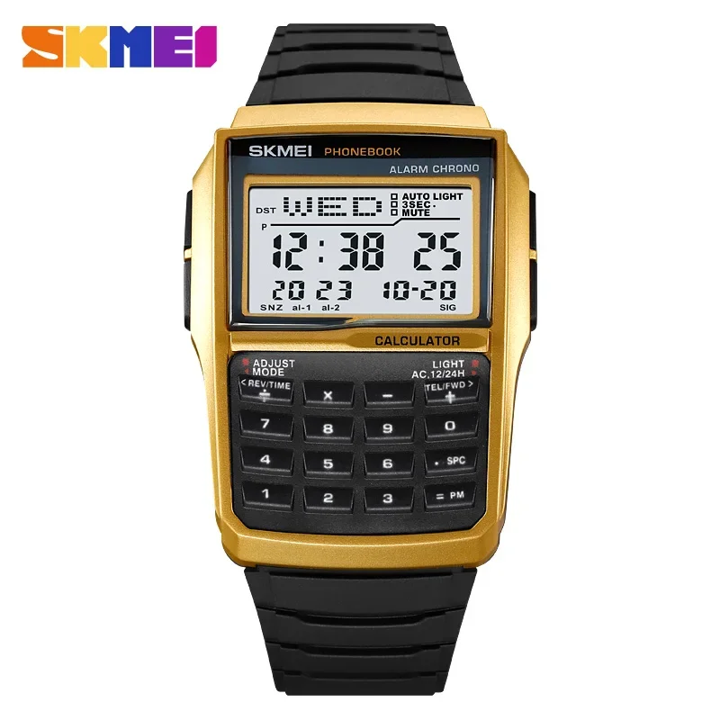 SKMEI 2255 Dual Time Sports Calculator Watch for Men Digital Mens