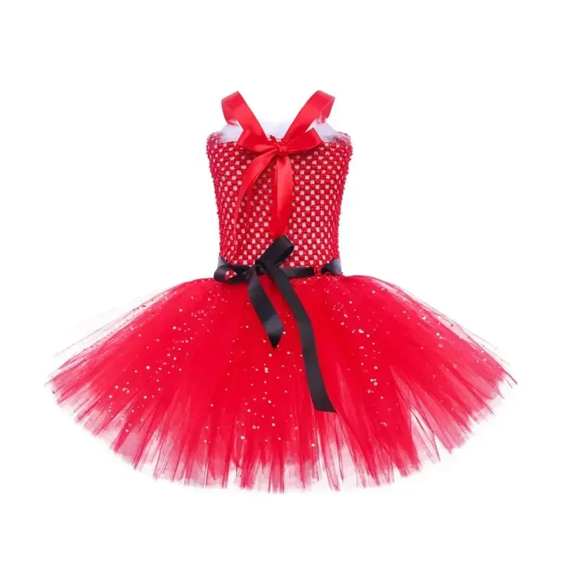 Weihnachten Santa TUTU Spitze Kleid Für Mädchen Cosplay Kostüm Weihnachten Kind Sling Up Party Tunika + Stirnband 2PC Set kind Kleid Kleidung