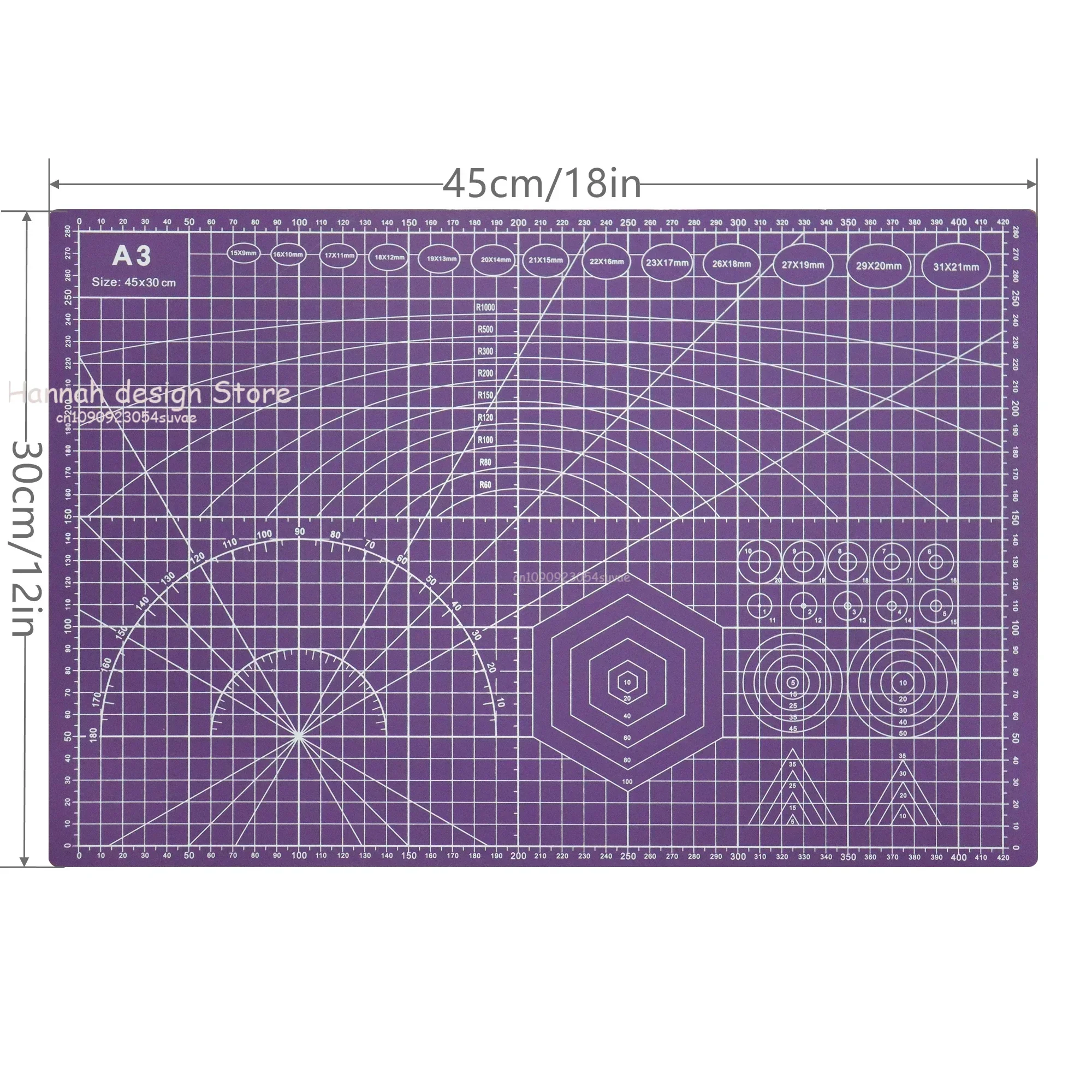 A3 Self Healing จักรเย็บผ้า,9 นิ้ว x 6 นิ้วตัด, เขียงสําหรับเย็บหัตถกรรมงานอดิเรกผ้า Precision Scrapbooking โครงการ