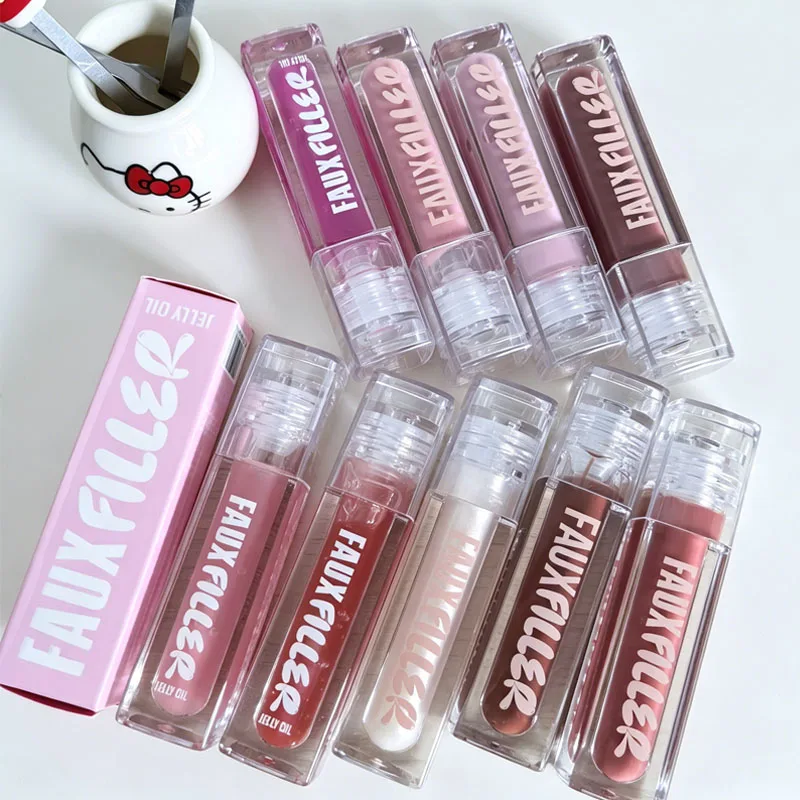 Hot Beauty Bombshell Sugar Baby Shiny Non-Sticky Lip Gloss Hydrating Crystal Clear Lip Oil Plumping Moisturizing Lipstick Makeup
