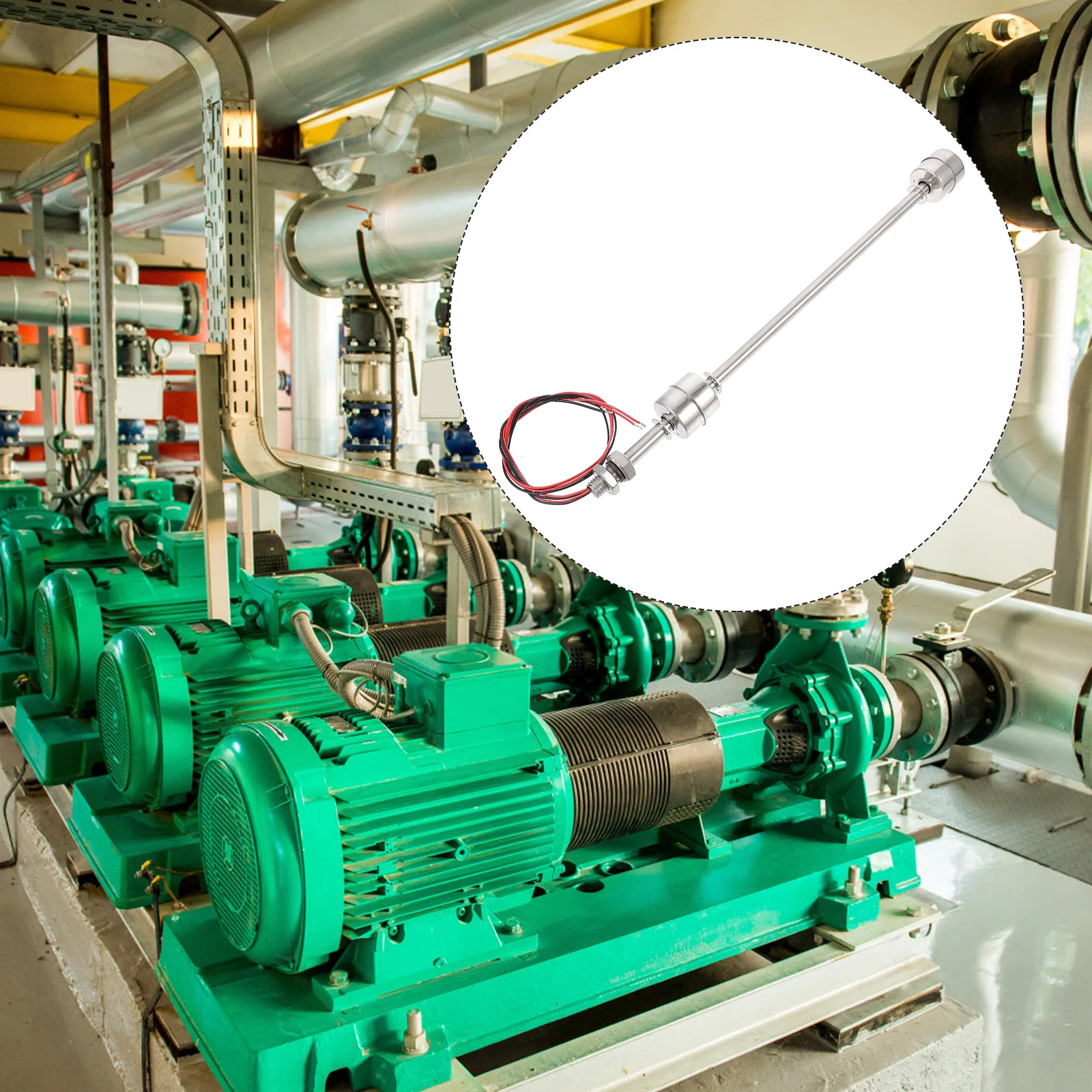 

Float Switch for Water Tank Component Floating Indicator Level Stainless Steel Ball Gauge