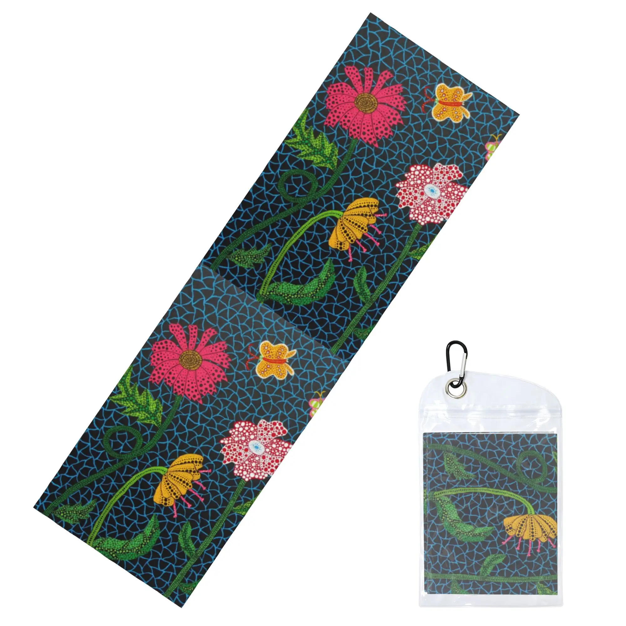 Cold Exercise Towel Yayoi Kusama Abstract Pumpkin Beach Sports Yoga Towel Camping Towel Refreshing Sports Scarf Face Towels