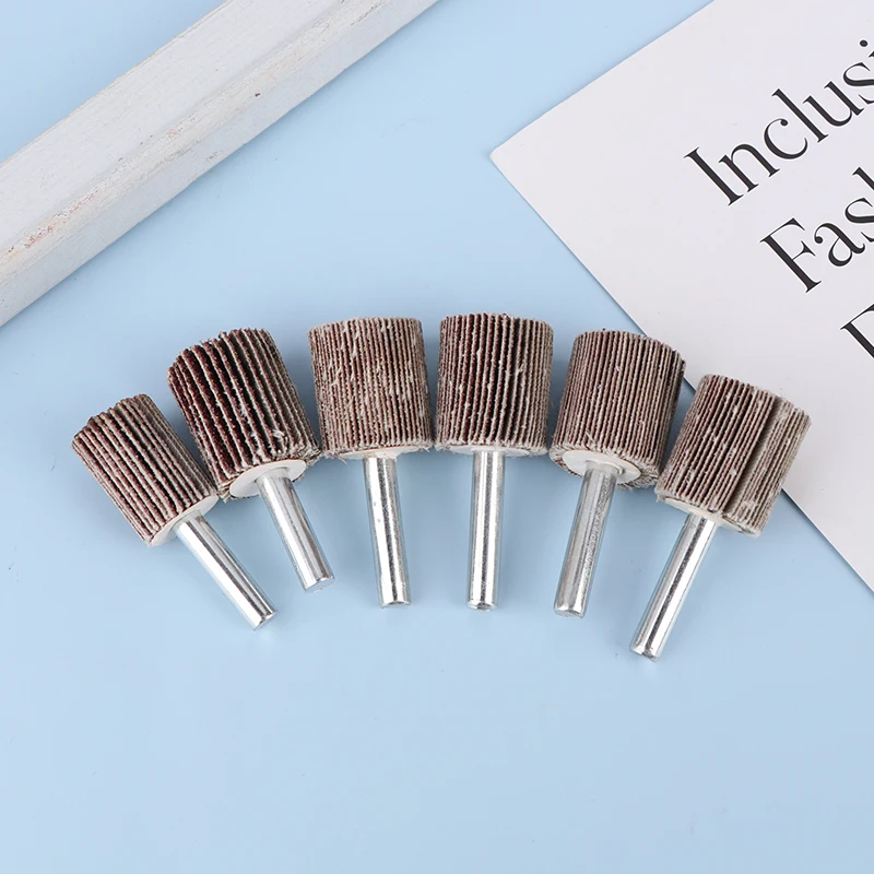 3 Buah 25Mm 80-320 Bubur Jagung Partikel Alumina Roda Penutup Kertas Pengamplasan Roda Penutup untuk Menghilangkan Karat Deburring Pengasah Pemoles Datar