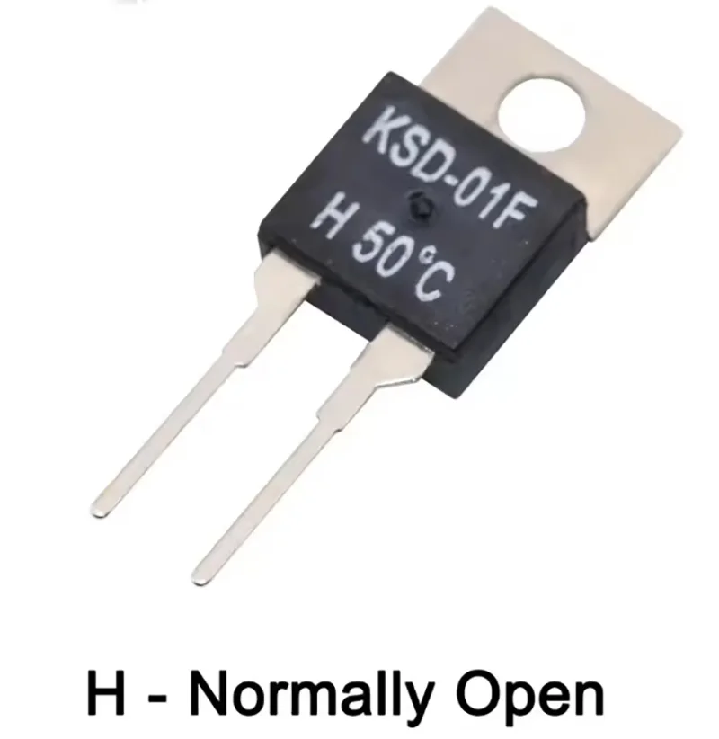 2PCS KSD-01F JUC-31F 40 50 60 70 80 90 100 DegC NC Normally Closed NO Normally Open Thermal Switch Temperature Sensor Thermostat