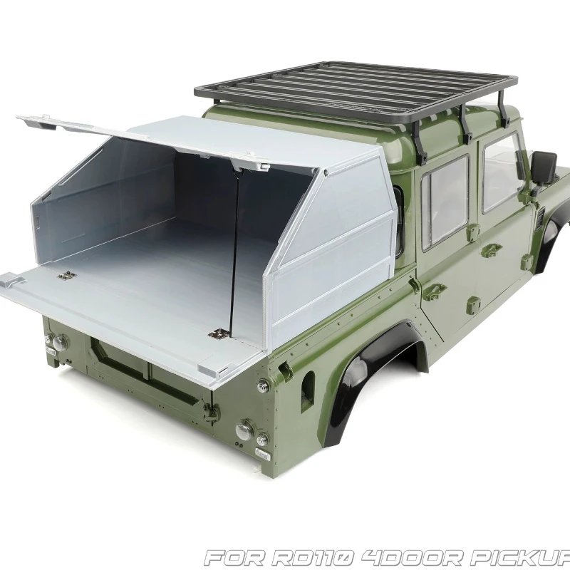 RC Car Wilderness Defender Rear Bucket Extra Large Tool Box Slant Tail Storage Box for 1/10 RC ARB Travel Suitcase