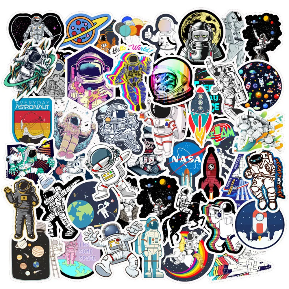 

10/50PCS Entering Space Astronaut Rocket Space Personalized Graffiti Decorative Waterproof Sticker Kids Toy