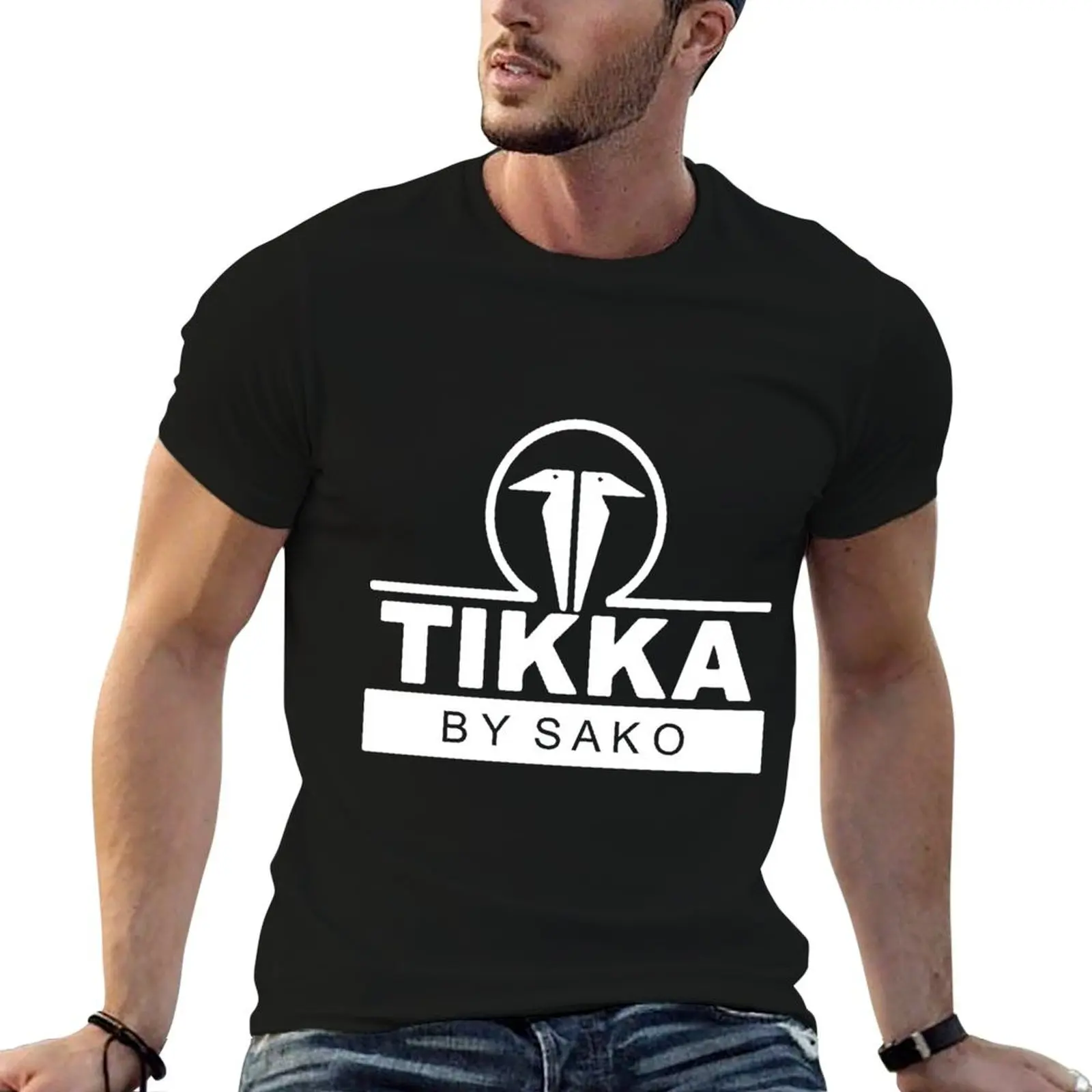 

Tikka By Sako Firearms Gun Logo Long Sleeve Black Gun T-Shirt t shirt man designer t shirts for man pack cotton T-Shirt