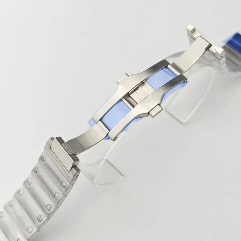 21mm Sandoz Watchband for Cartier Santos WHSA0007 WSSA0009 Whsa0010 Men Watch Strap 316 Stainless Steel Accessories Wholesale