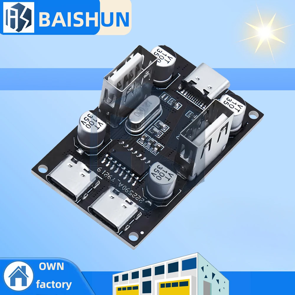 GREAT IT 5usb 3type-c USBHUB Концентратор USB2.0 Модуль расширения USB USB2.0 HUB 4-портовый контроллер GREAT IT 5usb 3type-c USBHUB Концентратор USB2.0 Модуль расширения USB USB2.0 HUB 4-портовый контроллер