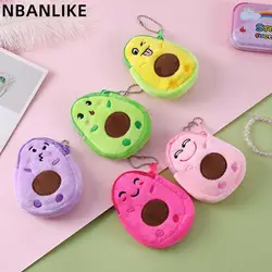 Cartoon Cute Avocado Plush Purse Fashion Children Small Coin Purse Key Case Bags Small Coin Bag