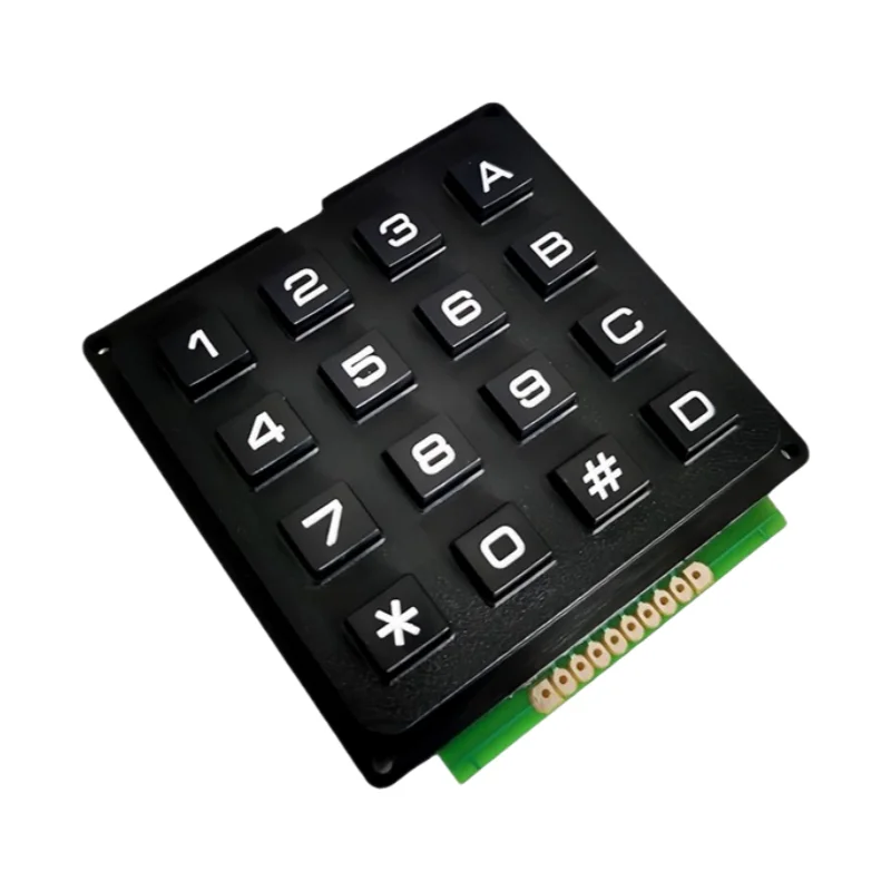 Single chip keyboard key matrix keyboard 3 * 4 12 key/4 * 4 16 key industrial keyboard row and column scanning