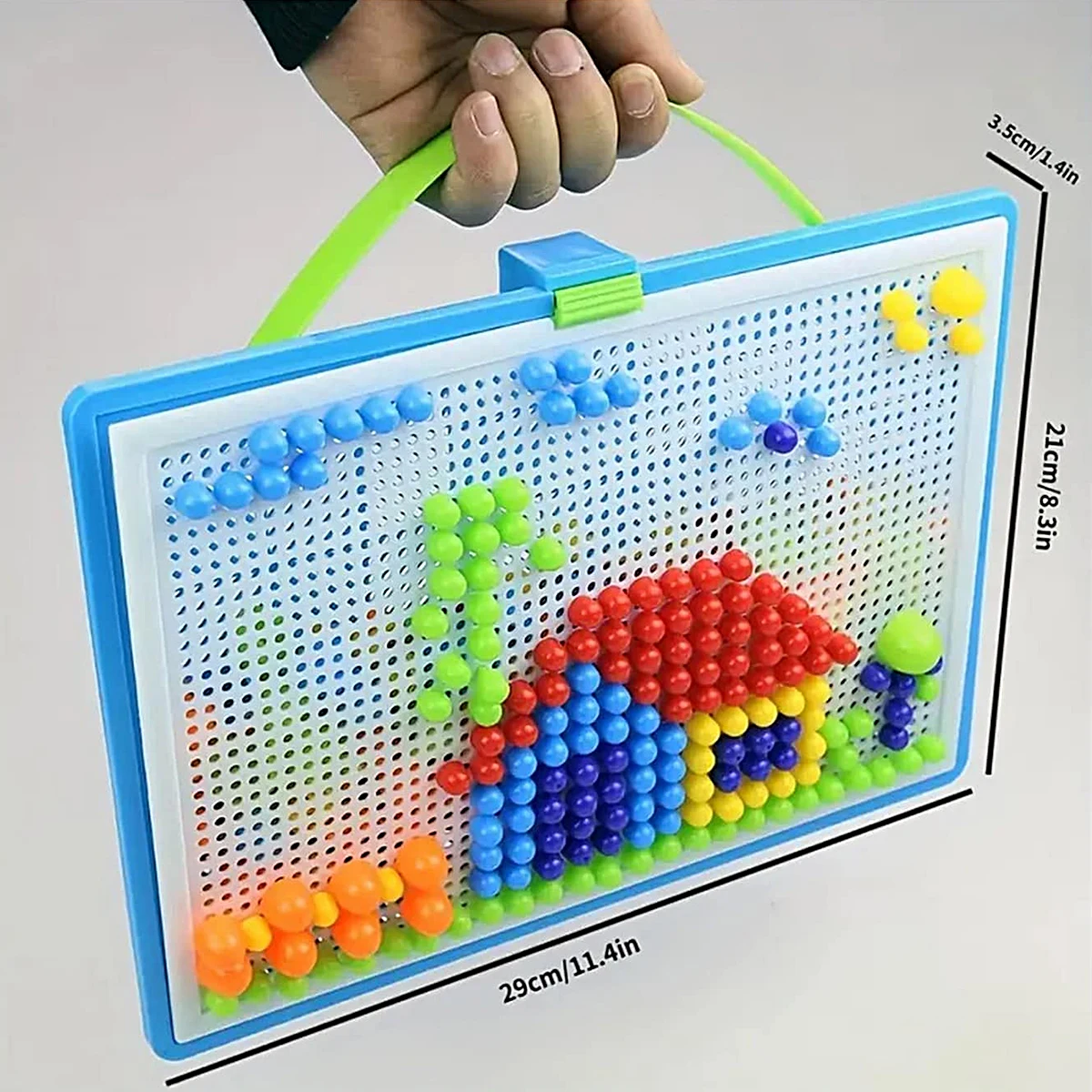 280 Grain Pack Mushroom Nail DIY Hand-Inserted Bead Puzzle Board Educational Science Combination Puzzle Plate